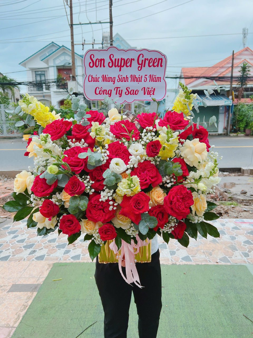 Bó hoa sinh nhật Mộng Mơ 065