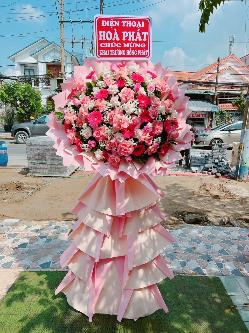 Kệ hoa khai trương Hưng Thịnh 090