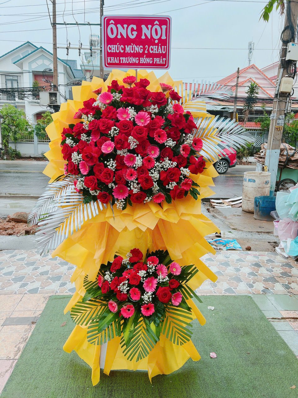 Kệ hoa khai trương Cát Tường 091