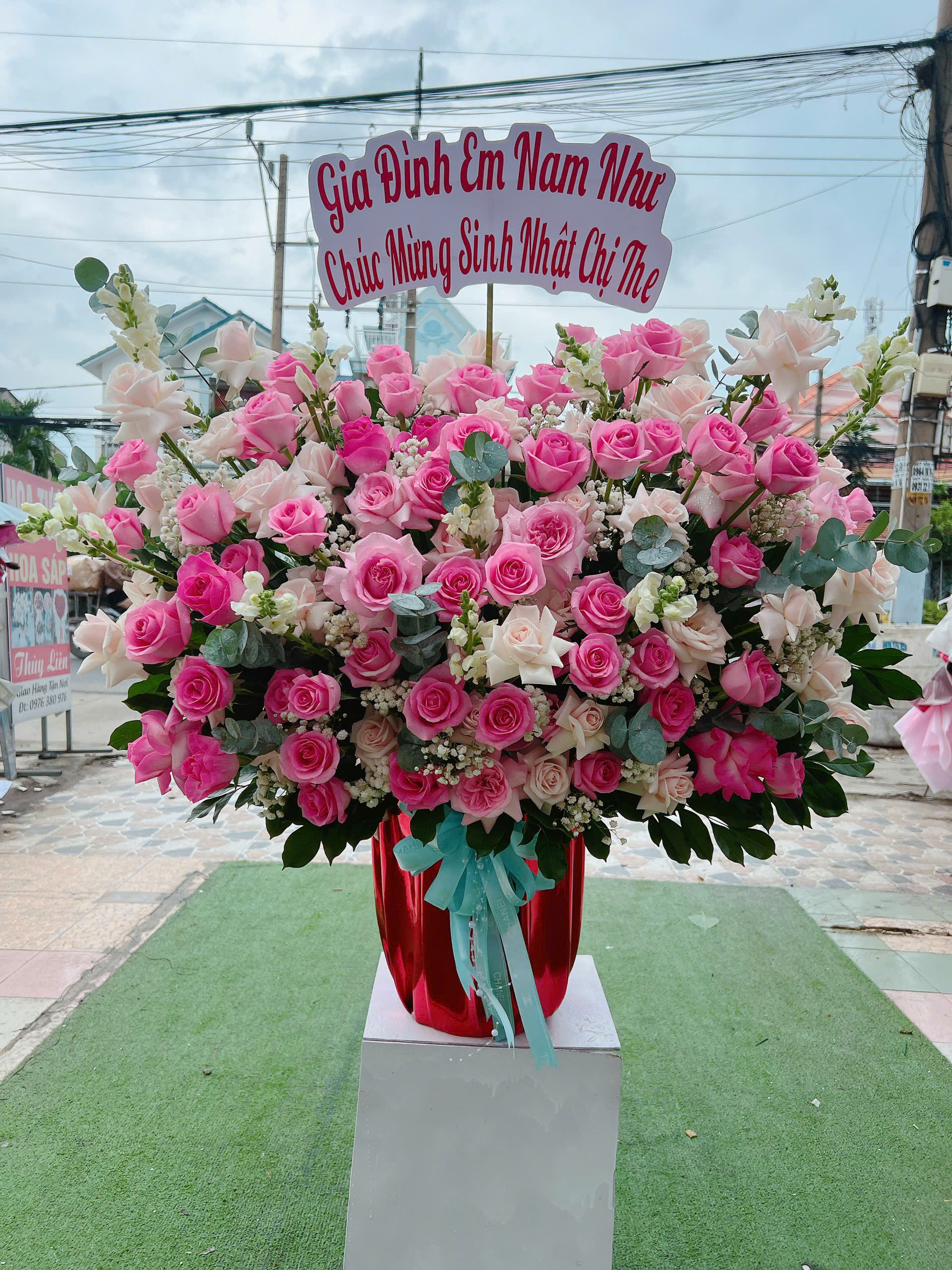 Bó hoa sinh nhật Hồng Vận 037