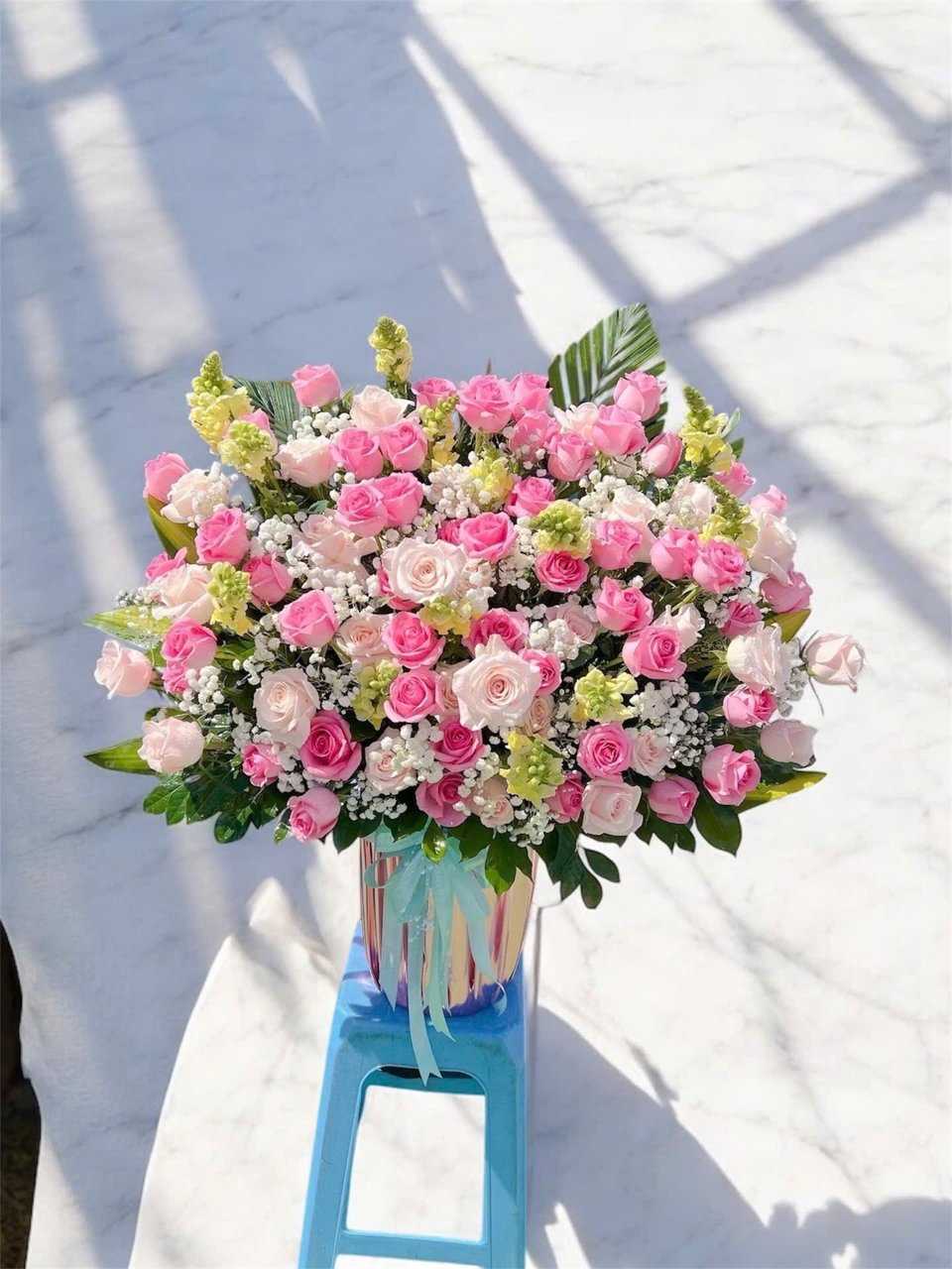 Lẵng hoa sinh nhật Ngày Mới 076